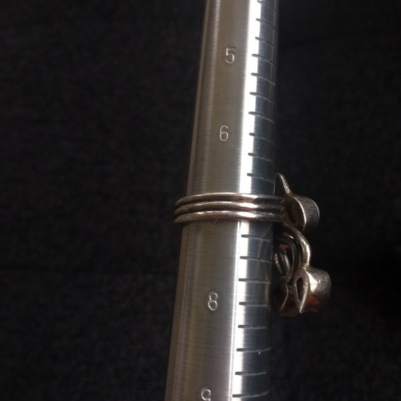 Genuine silver ring with multicolored stones - Picture 2 of 8